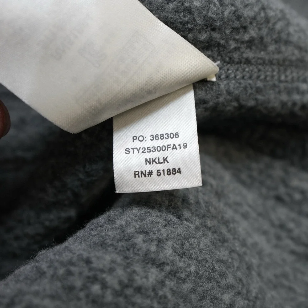 Patagonia Better Sweater rib knit 1/4 zip Gray Fleece Mens Sz Large Embroidered‎